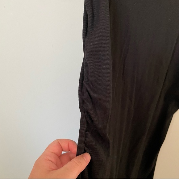 Paisley Sky Maternity Ribbed Tank Dress Ruched Sized Black Size XXL - Picture 8 of 10